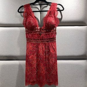 For love and Lemons Red Lace Dress